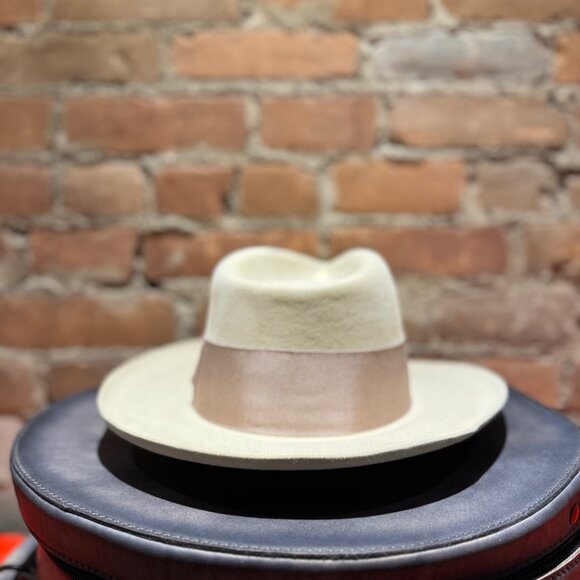 Nick Fouquet Beaver-Felt Fedora — Ivory/Cream (Classic Dress) - Picture 4 of 15